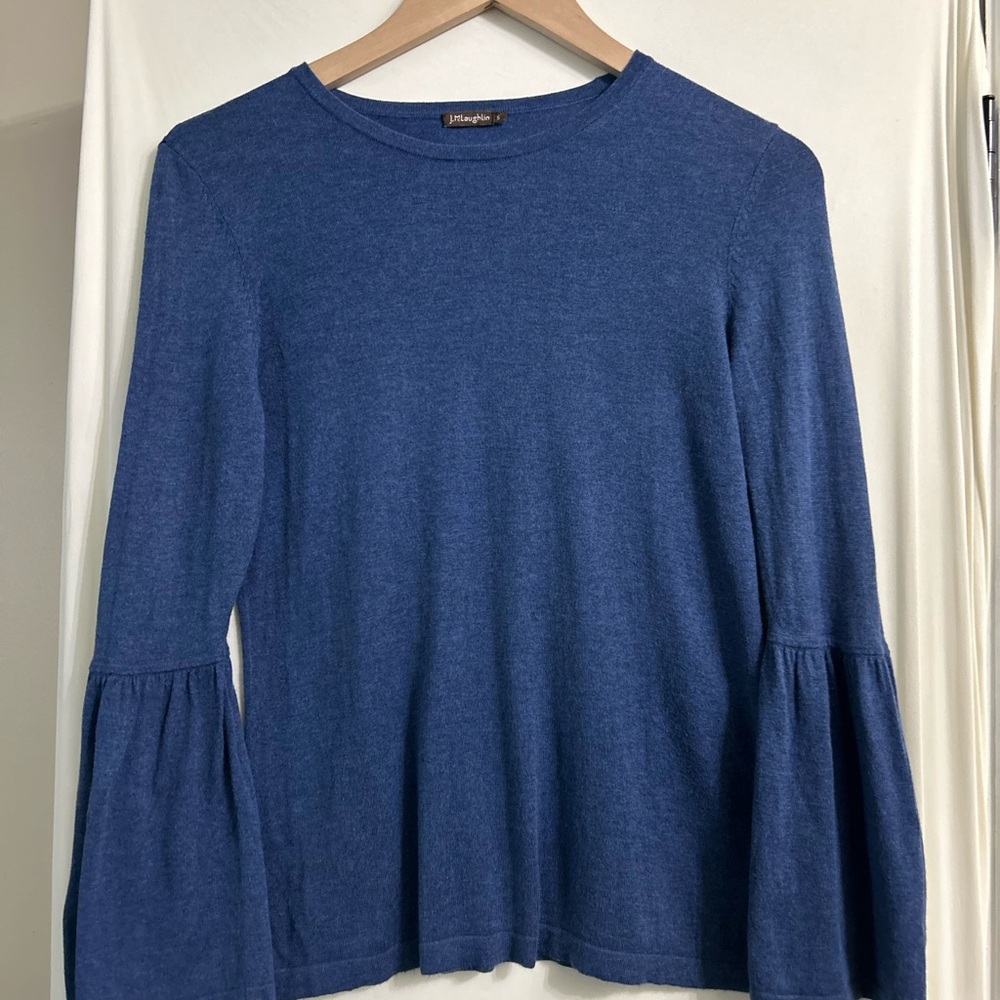 J. McLaughlin Blue Bell Sleeve Blouse